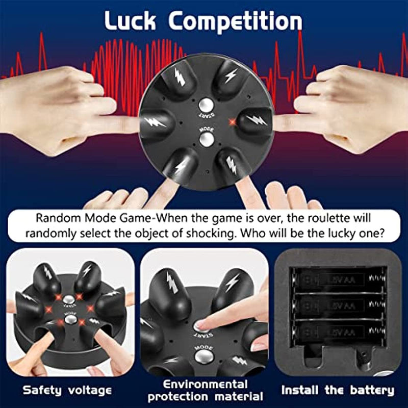 Lie Detector Test Shock Finger Game Shocking Shot Roulette Cogs of Fate Funny Electric Amazing Chance Toy Hand Buzzer Games Kids Adults Family Party