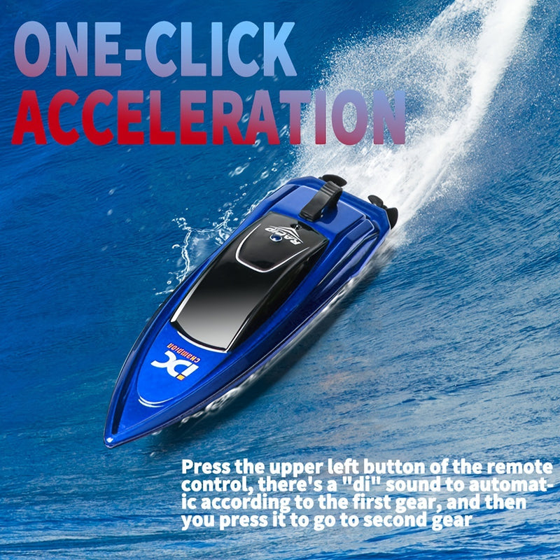 RC Boat For Kids; 2.4GHz 8 Km/h High Speed RC Boat Electric Racing Boat; Waterproof 500mAh USB Rechargeable RC Boat Toy Ship; Summer Water Toy; Gift For Kids Adults