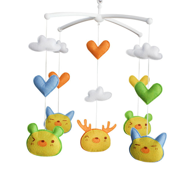 Baby Crib Mobile Animal Musical Crib Mobile Nursery Room Hanging Decor Toy Yellow