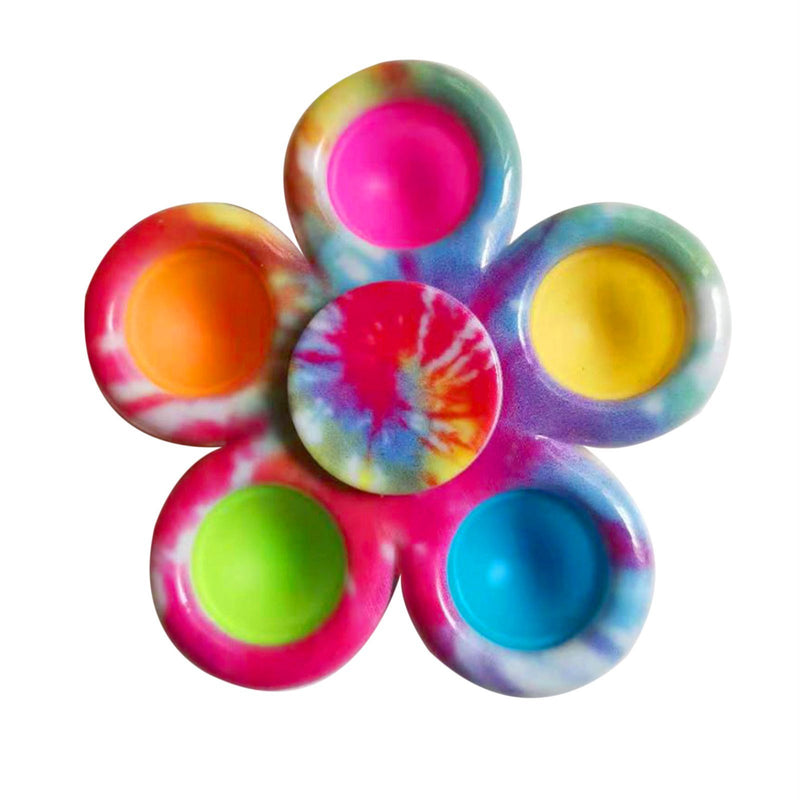 Floral Bubble Push Pop Fidget Spinning Toys