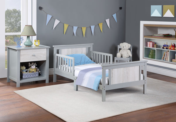 Connelly Reversible Panel Toddler Bed Gray/Rockport Gray