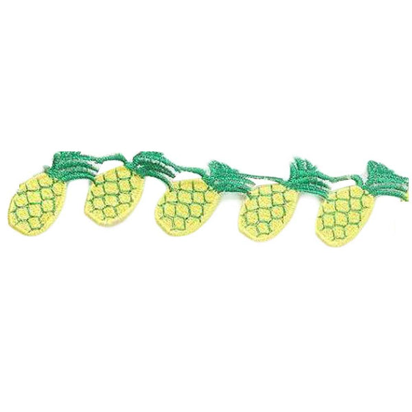 4 Yards Cute Pineapple Jute Twine Burlap Ribbon for DIY Crafts Wedding Party Decor Gift-Wrapping