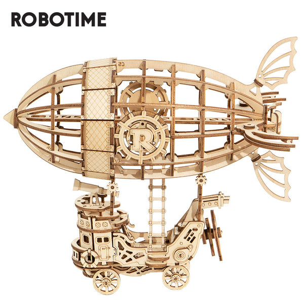 Robotime 3D Wooden Model Building Kits Airship Toys For Children Kids Girls Birthday Gift TG407