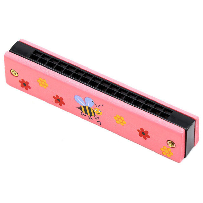 Cute Harmonica Montessori Educational Toy; Cartoon Pattern Children Wind Instrument Gift