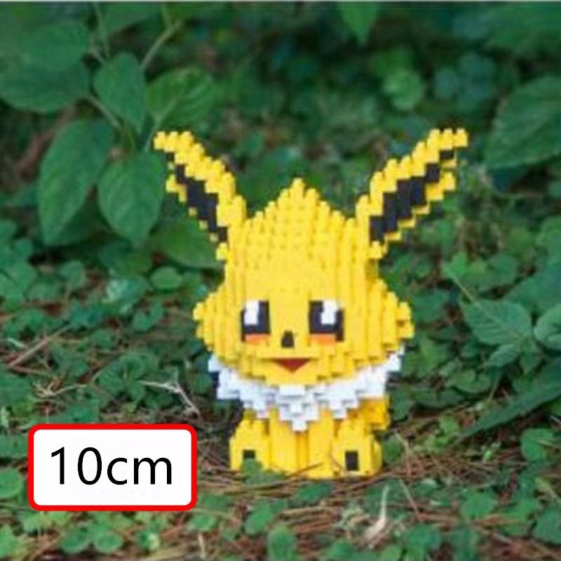 Micro-Particle Building Bblocks Elf Pokémon Eevee Family Doll Mmini Assembled Building Blocks Toys Parent-child Teaching Game