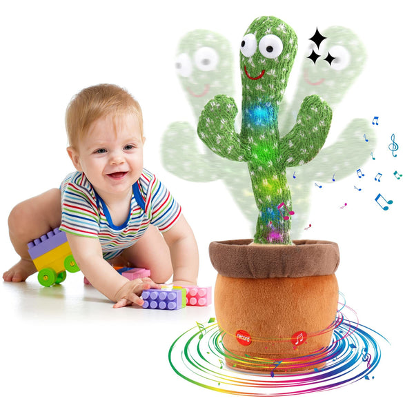 Baby Dancing Cactus Talking Cactus Toys; Wriggle Singing Cactus Repeats What You Say; Baby Boy Toys; Plush Electric Speaking Cactus ; Baby Girl 15 Second Voice Recorder Toy