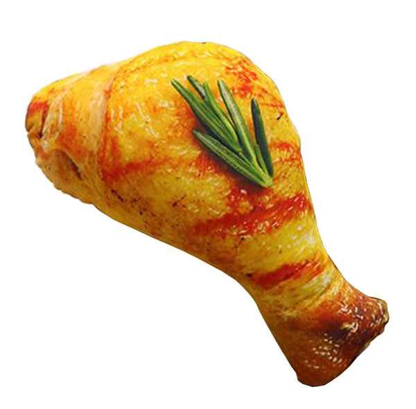 3D Simulation Chicken Leg Pillow Food Shape Back Cushion Plush Stuffed Toy [B]