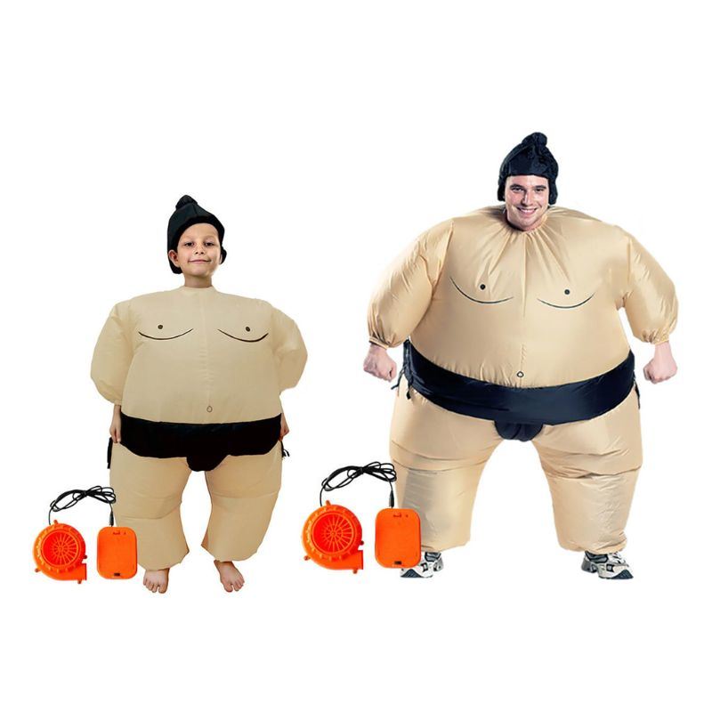 New Drop Shop. Sumo Wrestler Costume Inflatable Suit Blow Up Outfit Cosplay Party Dress for Kid and Adult