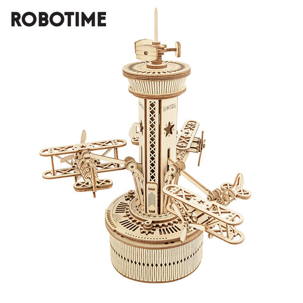 Robotime ROKR Music Box 3D Wooden Puzzle Game Assembly Model Building Kits Toys for Children Kids Birthday Gifts