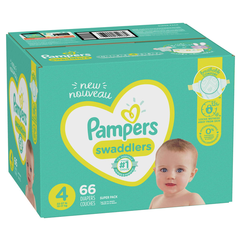 Pampers Swaddlers Diapers Size 4, 66 Count