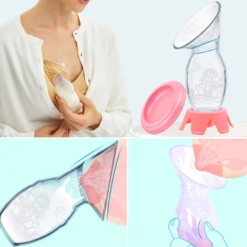 100ml Silicone Manual Control Breast Pump Breast Milk Collector Fixer Neonatal Nursing Pump Baby Breastfeeding Bottle