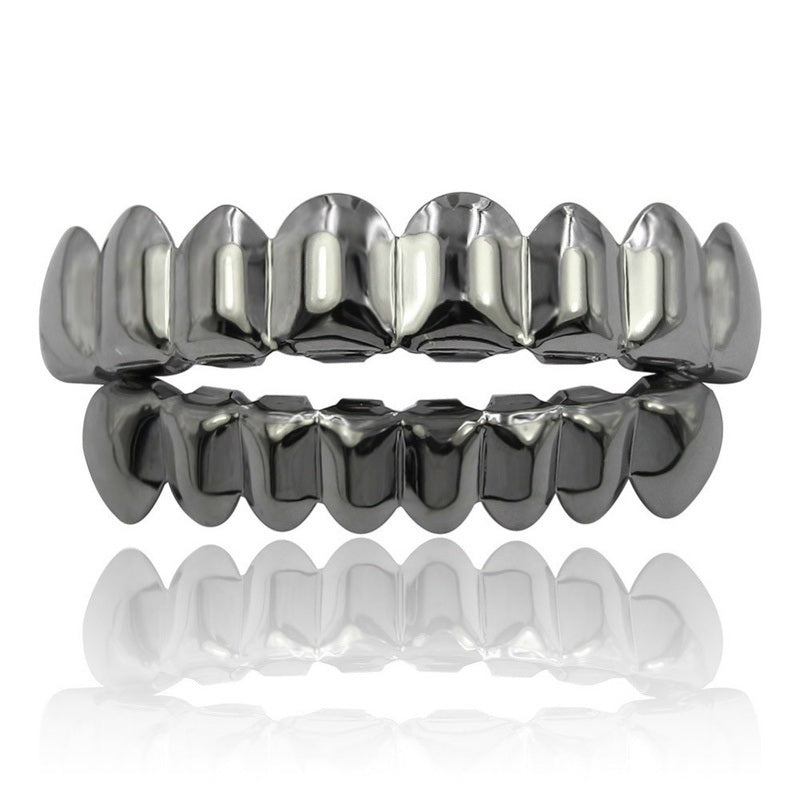 New Unisex 18K Hip Hop Teeth Grill Set; Top Bottom Mouth Teeth Grills Fashion Removable Dental Grills Jewelry ROC