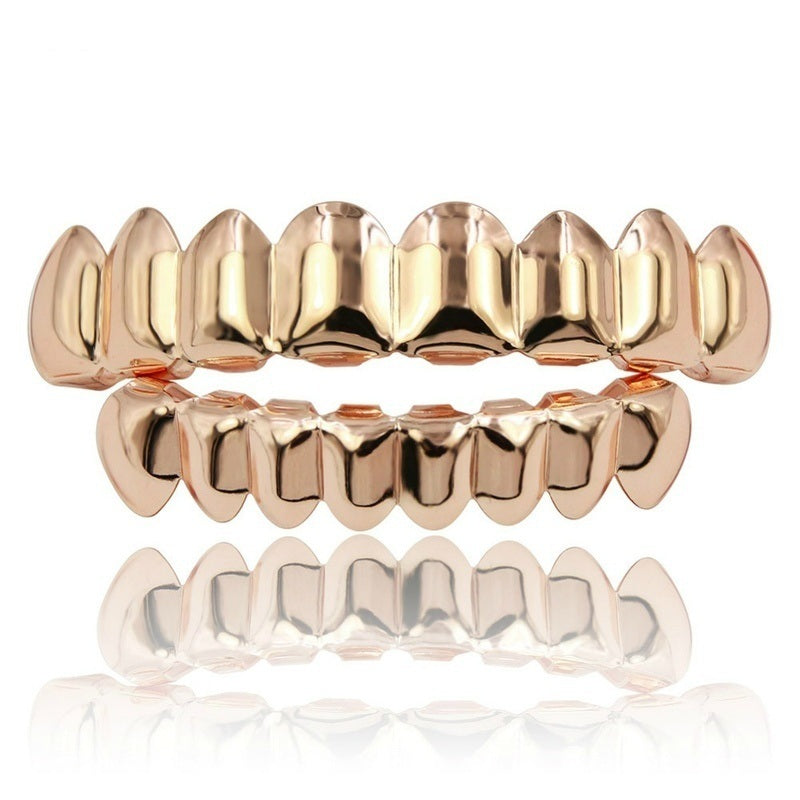 New Unisex 18K Hip Hop Teeth Grill Set; Top Bottom Mouth Teeth Grills Fashion Removable Dental Grills Jewelry ROC