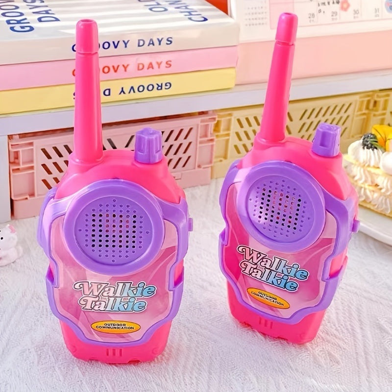 Children's Carry On Listening Walkie-talkie Toys; Christmas Gifts; Parent-child Walkie-talkie; Girl Pretend Play House Toy; Pink; Cute