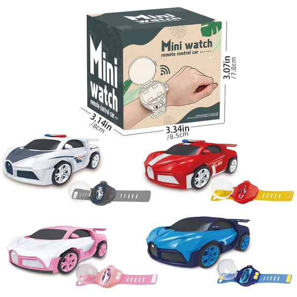 Watch Remote Control Car Electric Mini Racing Police Car Watch Alloy Mini Car Remote Control Toy