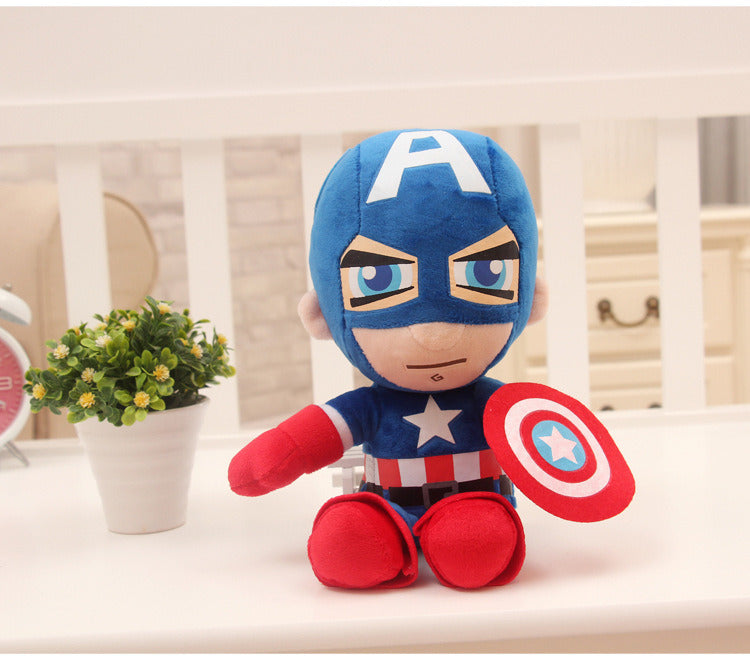 Disney Anime Plush Toy Spiderman Doll Marvel Avengers Soft Dress Hero Captain America Iron Man Christmas Gift