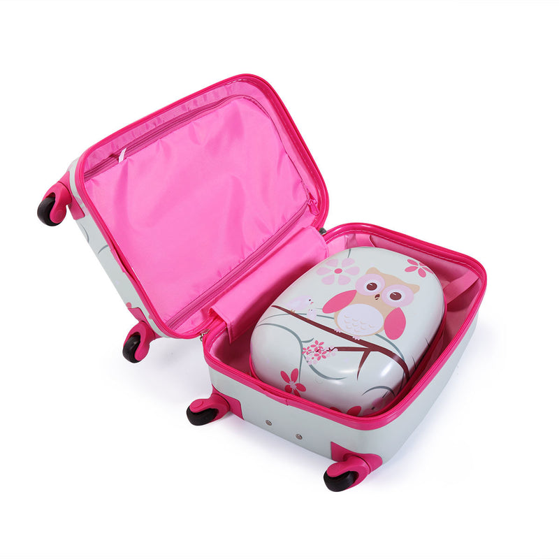 2 PCS Kids Luggage Set, 12\" Backpack and 16\" Spinner Case with 4 Universal Wheels, Travel Suitcase for Boys Girls