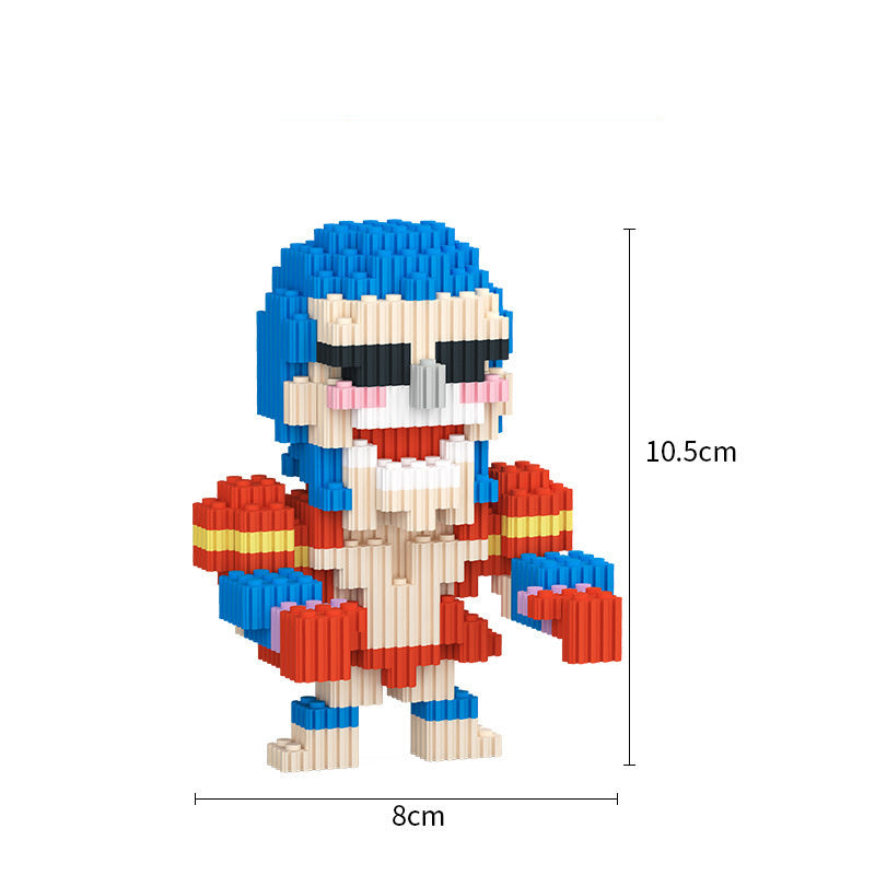 One Piece Miniature Small Particle Building Blocks Assembled Toys Creative Luffy Joe Ba Sorong Jigsaw Toys