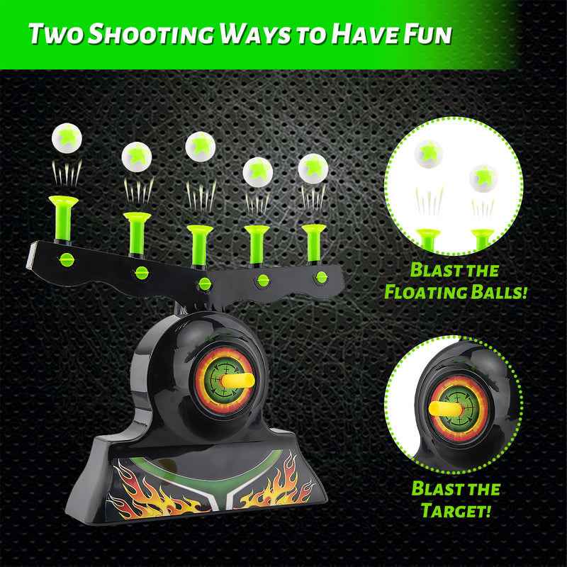 Shooting Targets for Nerf Guns Shooting Game Glow in The Dark Floating Ball Electric Target Practice Toys for Kids Boys Hover Shot 1 Blaster Toy Gun 10 Soft Foam Balls 3 Darts Gift  YJ