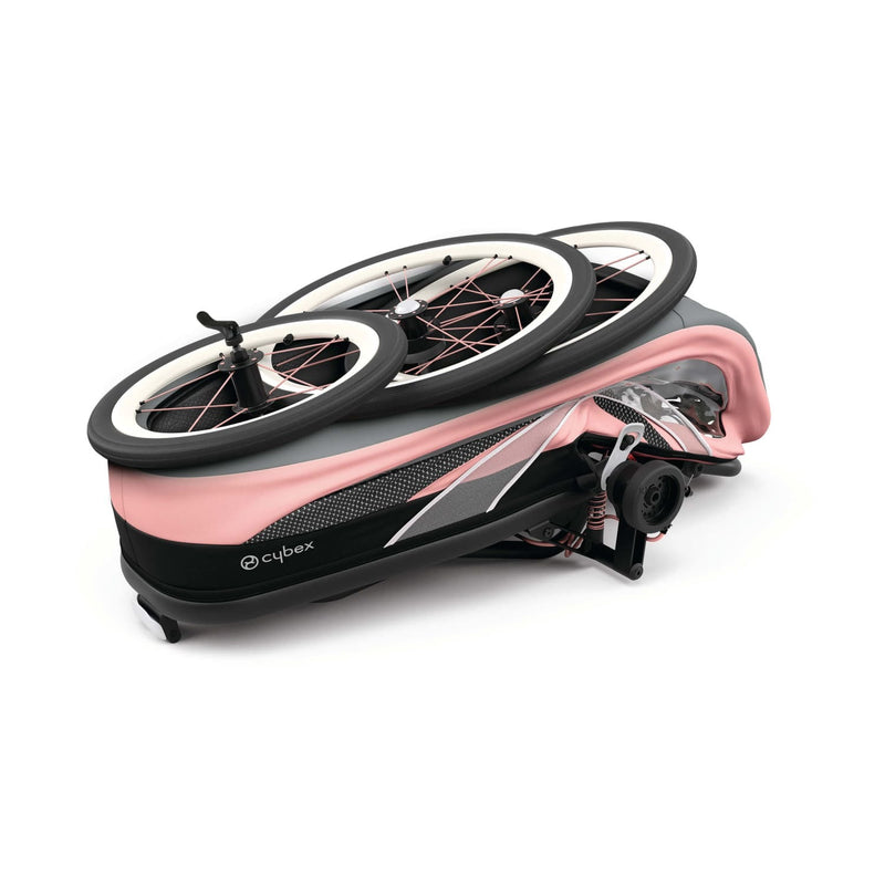 CYBEX ZENO Multisport Running Trailer Frame in Black and Pink