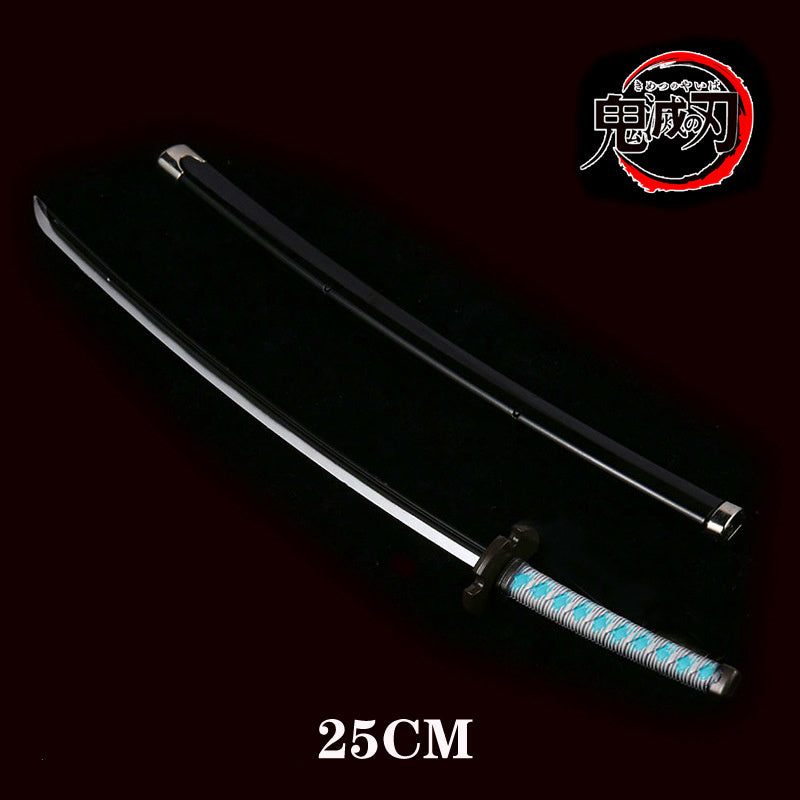 25cm Kimetsu No Yaiba Sword Weapon Demon Killer Tomioka Yoshio Role-playing Sword Anime Ninja Sword PU Weapon Props