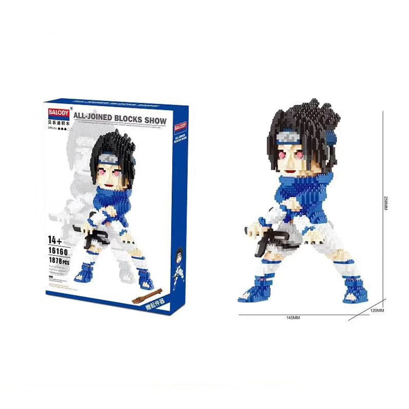 Naruto Series Kakashi Naruto Sasuke Microparticle Building BlocksCreative Puzzle Assembling ToysPuzzle Anime Model Toys