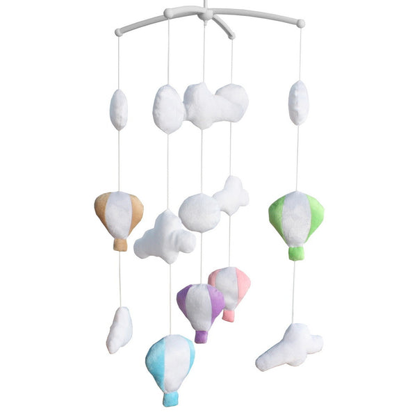 Candy Color Hot Air Balloons Handmade Infant Gift Baby Musical Crib Mobile Boys Girls Nursery Room Decor