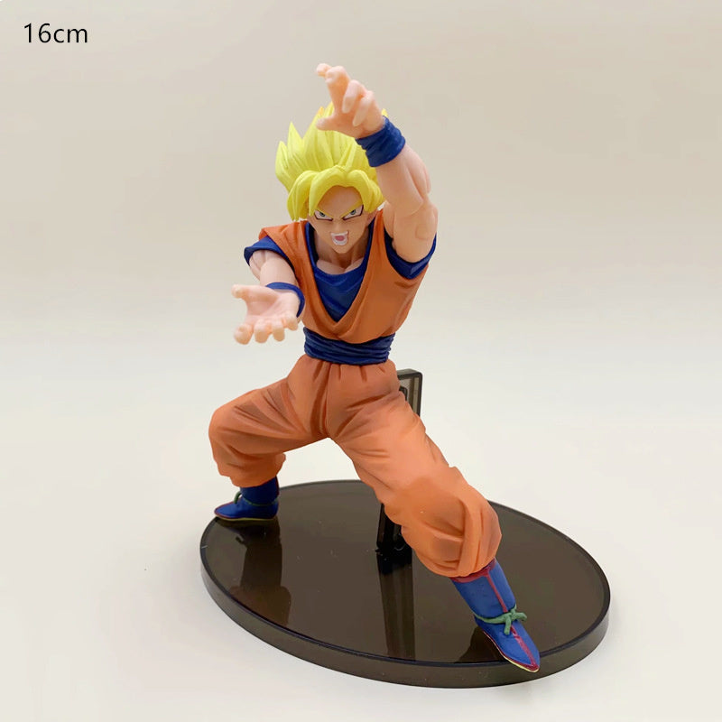 Dragon Ball Z Son Goku Sun Gohan Battle Damaged Cartoon Version Super Saiyan Doll Collection Model Toy Children's Gift