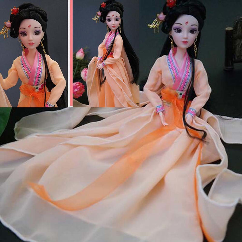 Orange Costume Chinese Fictional Character Ball-Jointed Doll 12-Joints Doll for Girls, Bai Fengjiu