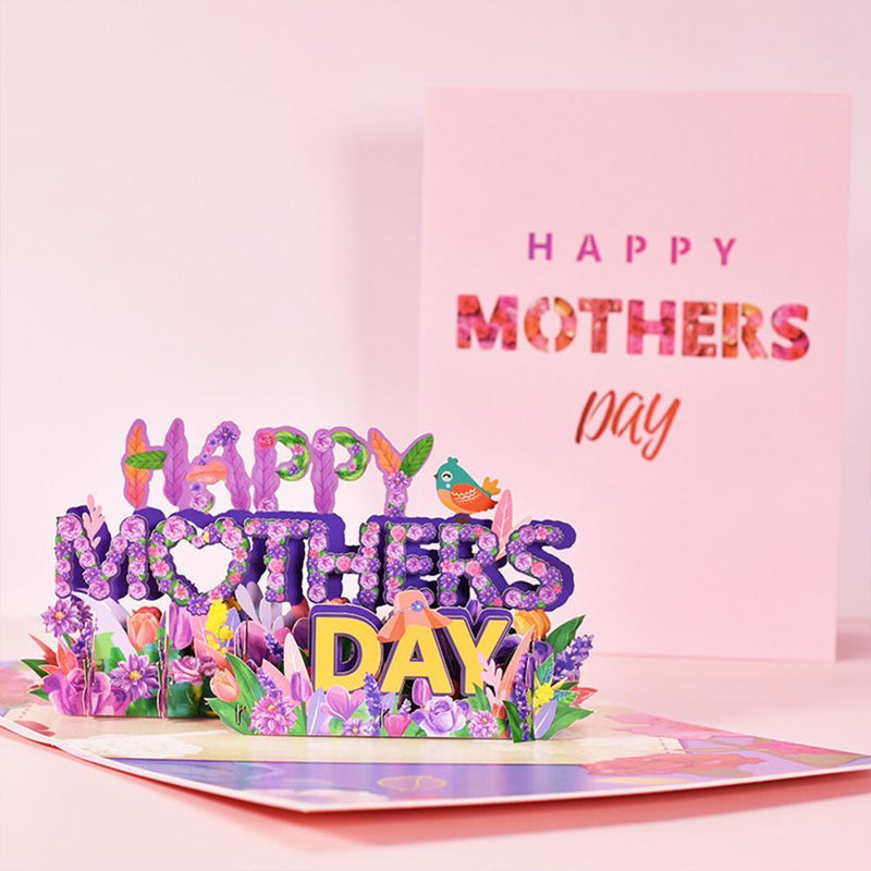 3D Pop Up Mothers Day Cards Gifts Floral Bouquet Greeting Cards Flowers for Mom Wife Birthday Sympathy Get Well