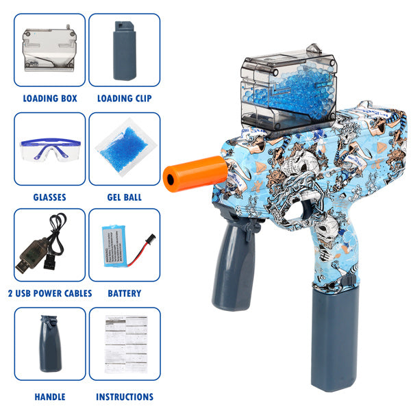 Gel Ball Blaster Toy Guns; Electric Splatter Ball Gun; with 11000 Non-Toxic; Eco-Friendly; Biodegradable Gellets; Kid Outdoor Yard Activities Shooting Game