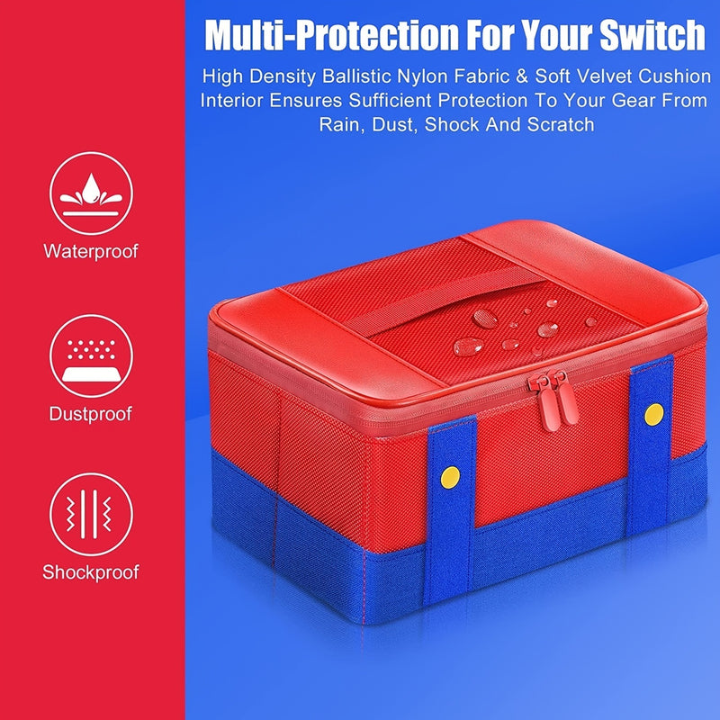 Large Carrying Protective Case For Switch OLED Console Pro Controller; Travel Storage Bag Case For Switch Accessories