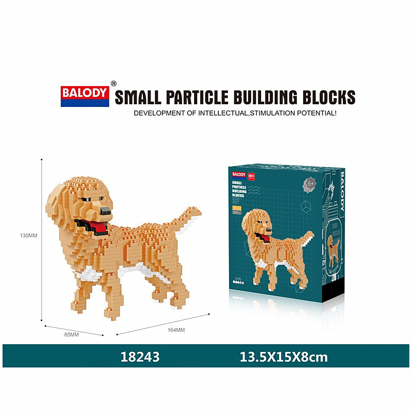 Cartoon Dog Building Blocks Mini Dachshund Poodle Doberman Model Children's Toy Gift Dog Pet Building Blocks