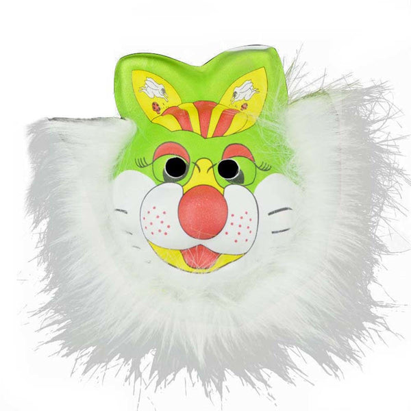 Funny White and Green Rebbit Mask Plastic Halloween Party Novelty Face Mask