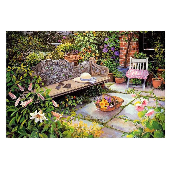 500 Piece Wooden Jigsaw Puzzles Oil Painting Jigsaw Puzzles Toy Casual Games; Courtyard