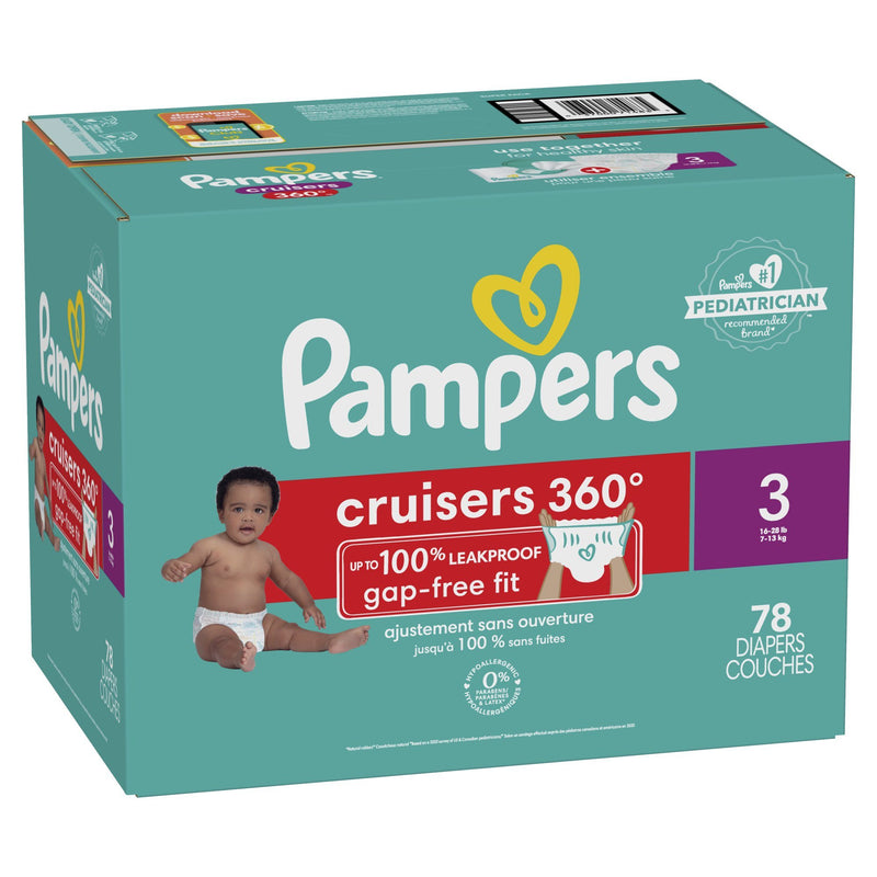 Pampers Cruisers 360 Fit Diapers Size 3, 78 Count