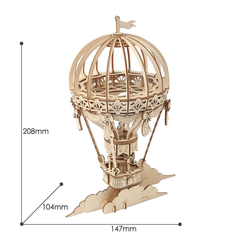 Robotime Hot Air Ballon Model 3D Wooden Puzzle Toys For Children Kids Girls Birthday Gift TG406