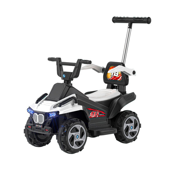 6V Kids Ride-On Electric ATV; 4-Wheeler Quad Car Toy with LED Headlights; Bluetooth