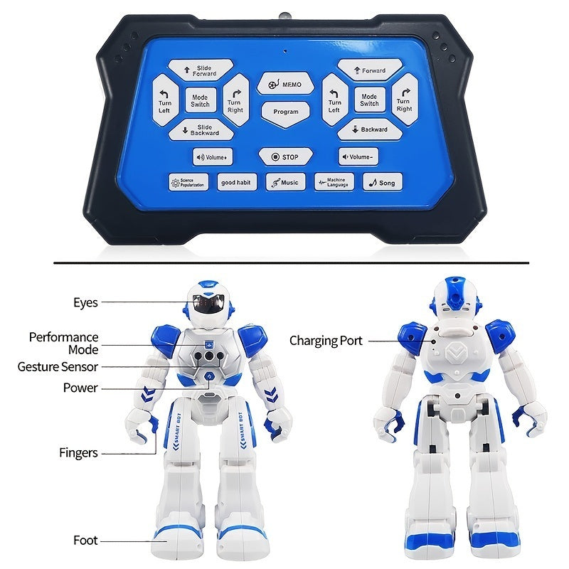 Remote Control Robot; Intelligent Programmable Robot With Infrared Controller Toys; Dancing; Singing; Gesture Sensing Robot Kit For Childrens 6-9 Year Old Boys