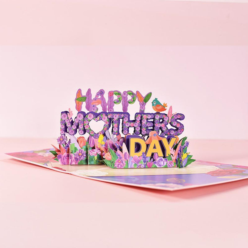 3D Pop Up Mothers Day Cards Gifts Floral Bouquet Greeting Cards Flowers for Mom Wife Birthday Sympathy Get Well