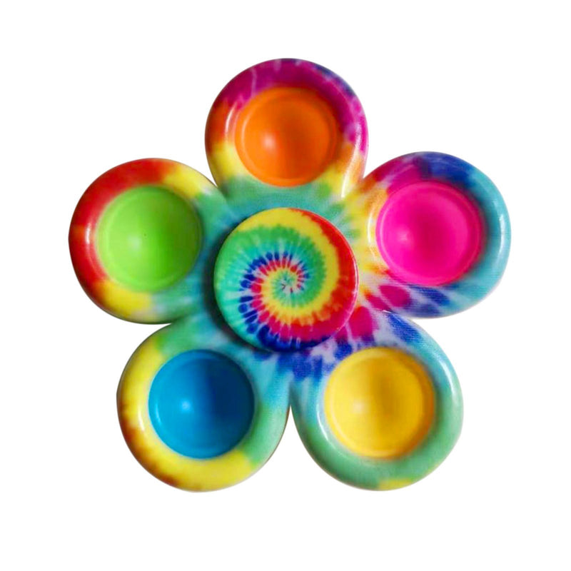 Floral Bubble Push Pop Fidget Spinning Toys