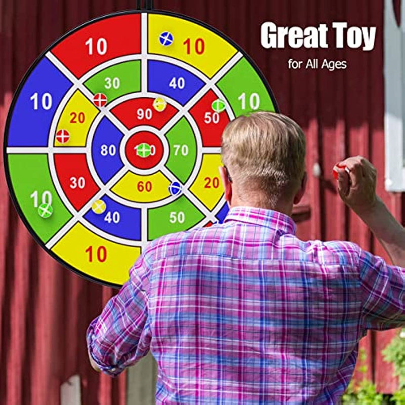 26 Inch Kids Dart Board With 8 Sticky Balls; Boys Toy; Indoor/Sport Outdoor Fun Party Game Toy For 3 4 5 6 7 8 9 10 11 12 Years Old Boys And Girls Birthday Gifts