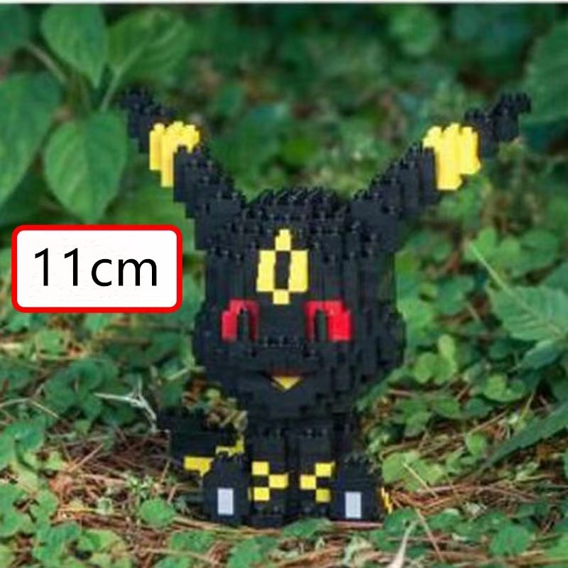 Micro-Particle Building Bblocks Elf Pokémon Eevee Family Doll Mmini Assembled Building Blocks Toys Parent-child Teaching Game