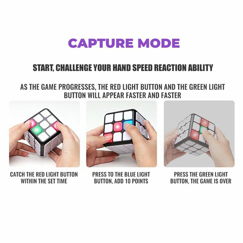 Smart Voice Cube 3X3 Magic Electronic Flashing Cube Kid Intelligence Develop Toys Magnetic Memory Brain Game Modes Fun Gift