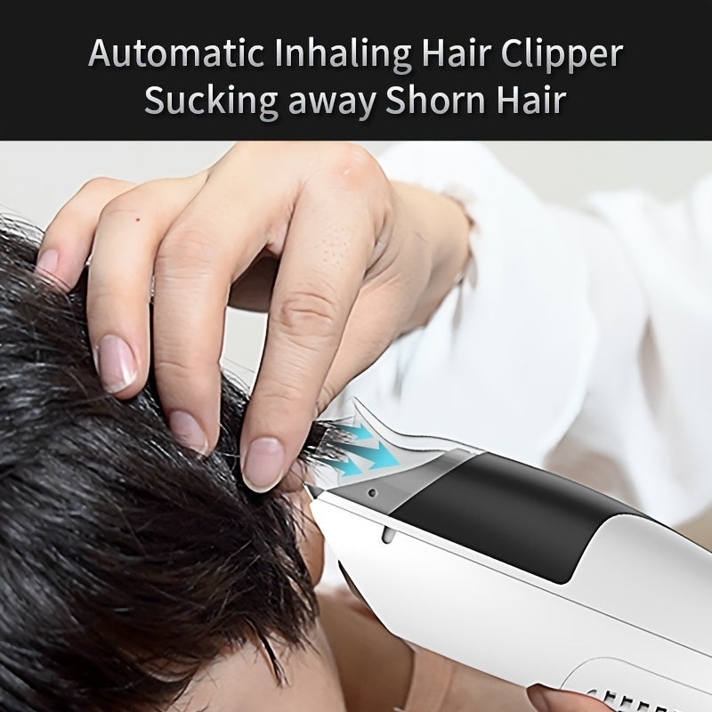 New Kit Hair Clippers; Electric Hair Clippers For Kids Vacuum Auto Sucking Snipped Haircut Kit; Cordless Hair Trimmer Waterproof & USB Rechargeable Extra Protection For Baby