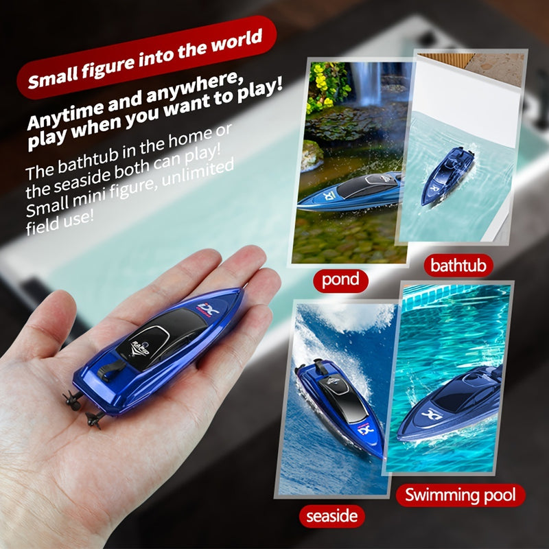 RC Boat For Kids; 2.4GHz 8 Km/h High Speed RC Boat Electric Racing Boat; Waterproof 500mAh USB Rechargeable RC Boat Toy Ship; Summer Water Toy; Gift For Kids Adults