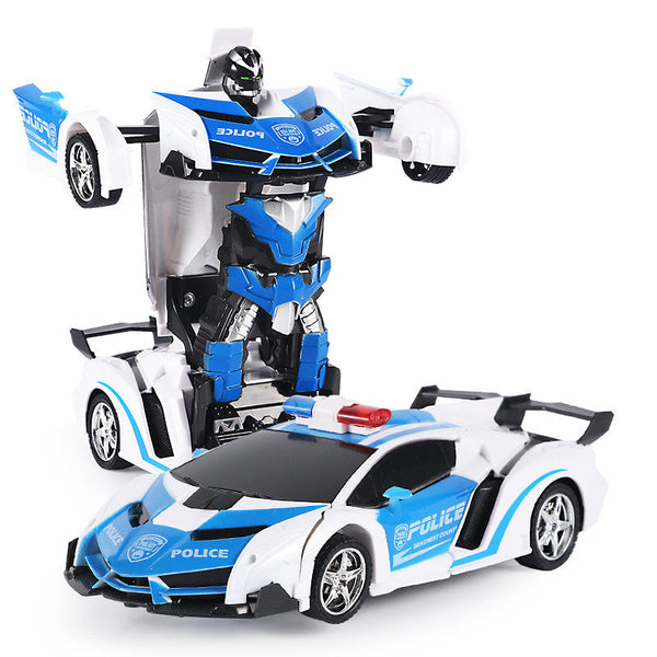 2.4G Remote Control Car; Transform Robot RC Cars Contains All Batteries: One-Button Deformation and 360 Degree Rotating Drifting; Present Christmas Birthday Gift for Boys/Girls