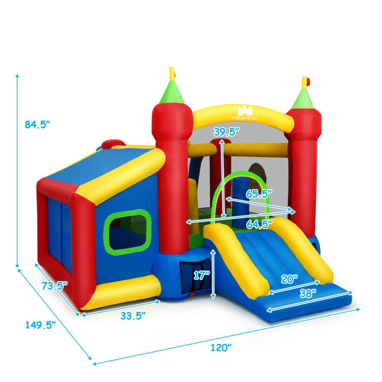 Inflatable Bounce House Kids Slide Jumping Castle without Blower