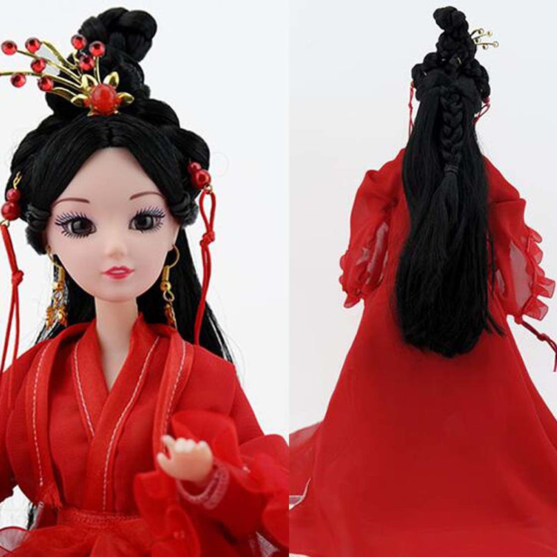 Chinese Fictional Character Ball-Jointed Doll Red Costume 12-Joints Doll for Girls, Lie Ruge