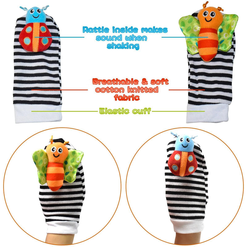 Baby (boys and girls) plush toys for toddlers; wrist rattles; rattles